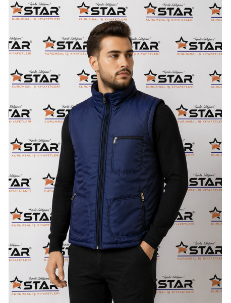 ŞİŞME YELEK - İÇİ POLARLI- LACİVERT