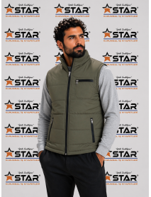 ŞİŞME YELEK - İÇİ POLARLI- HAKİ YEŞİL