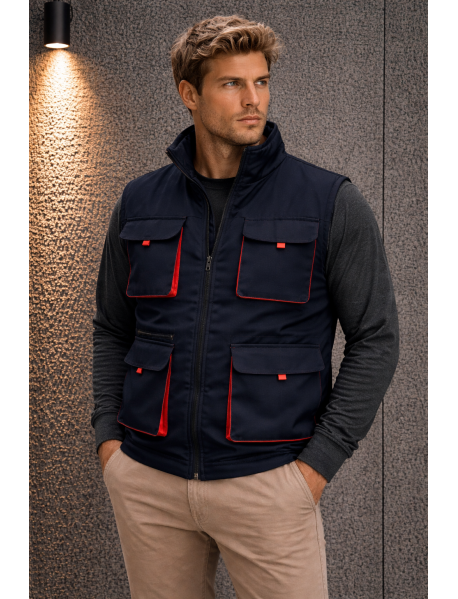 STAR AVANGART SERİSİ YELEK - LACİVERT TURUNCU