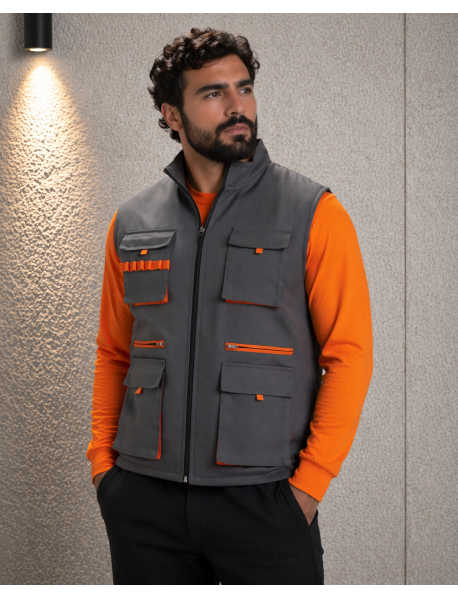 STAR AVANGART SERİSİ YELEK - GRİ TURUNCU