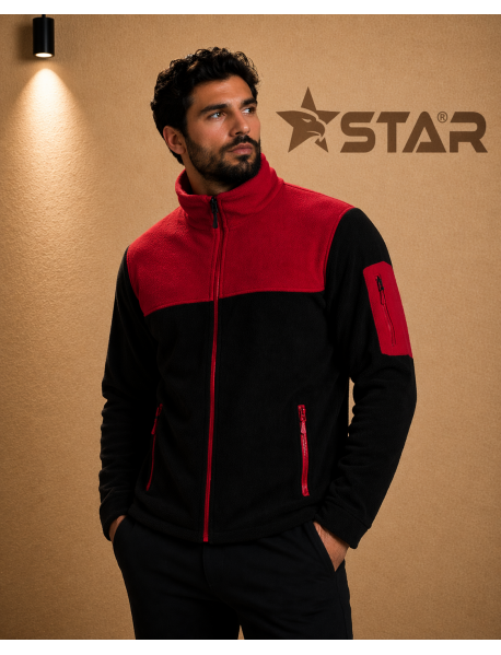 STAR ÖZEL ÜRETİM POLAR MONT - SOFTJELLİ - SİYAH KIRMIZI