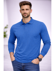 POLO YAKA UZUNKOL-PAMUK PENYE 1.KALİTE - RENK MAVİ