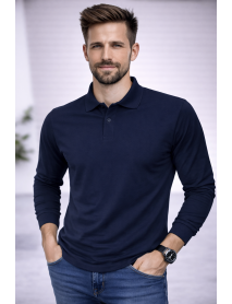 POLO YAKA UZUNKOL-PAMUK PENYE 1.KALİTE - RENK LACİVERT