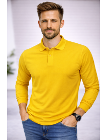POLO YAKA UZUNKOL-PAMUK PENYE 1.KALİTE - RENK SARI