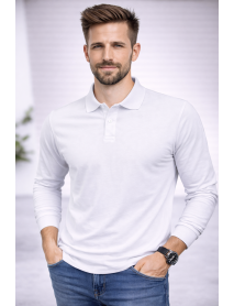 POLO YAKA UZUNKOL-PAMUK PENYE 1.KALİTE - RENK BEYAZ