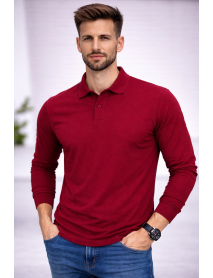 POLO YAKA UZUNKOL-PAMUK PENYE 1.KALİTE - RENK BORDO