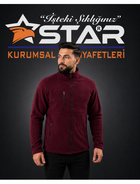 Star 3 cep Polar Mont - TÜYLENME YAPMAZ ANTİ PİLLİNG KUMAŞ BORDO