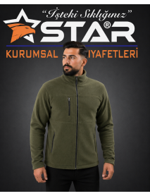Star 3 cep Polar Mont - TÜYLENME YAPMAZ ANTİ PİLLİNG KUMAŞ HAKİ YEŞİL