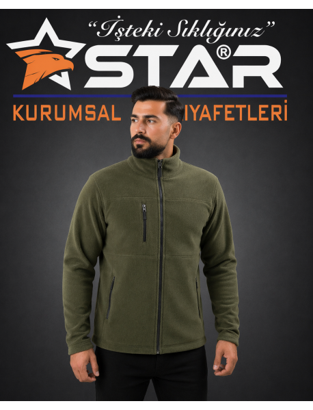 Star 3 cep Polar Mont - TÜYLENME YAPMAZ ANTİ PİLLİNG KUMAŞ HAKİ YEŞİL