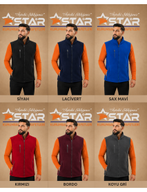POLAR YELEK - KOLSUZ - 3 CEPLİ - İÇTE DE 2 CEP - 6 RENK