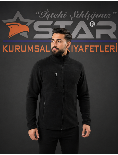 Star 3 cep Polar Mont - TÜYLENME YAPMAZ ANTİ PİLLİNG KUMAŞ SİYAH