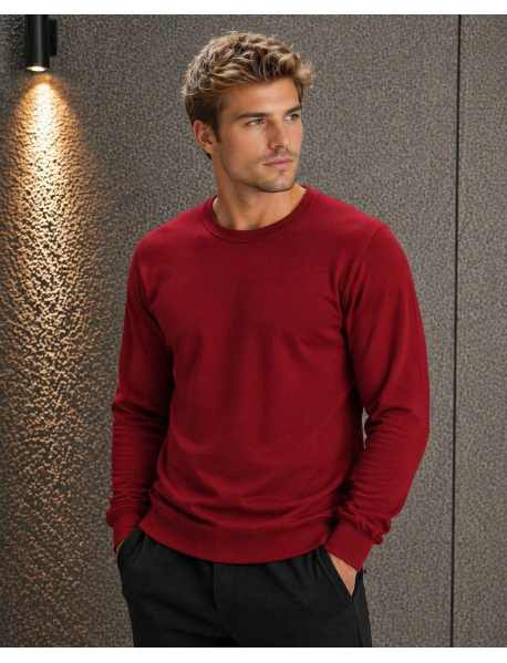 SWEAT KAZAK 2 İPLİK - BİSİKLET YAKA - BORDO