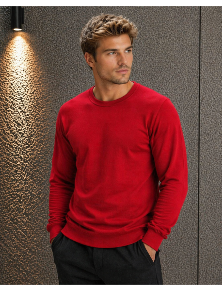 SWEAT KAZAK 2 İPLİK  - BİSİKLET YAKA - KIRMIZI