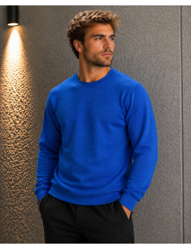 SWEAT KAZAK 2 İPLİK - BİSİKLET YAKA - SAX MAVİ