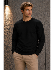 SWEAT KAZAK 2 İPLİK - BİSİKLET YAKA -SİYAH