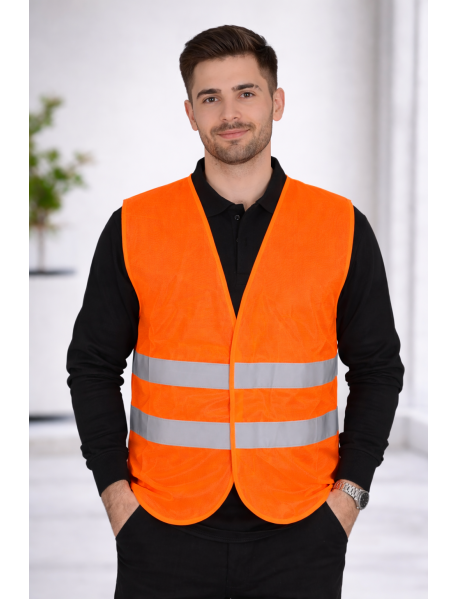 İKAZ YELEĞİ - ŞANTİYE YELEĞİ - TURUNCU