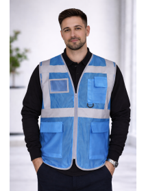 MÜHENDİS TİPİ İKAZ YELEĞİ - MÜHENDİS ŞANTİYE YELEĞİ- TURKUAZ MÜHENDİS TİPİ İKAZ YELEĞİ - MÜHENDİS ŞANTİYE YELEĞİ- TURKUAZ