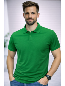 POLO YAKA KISAKOL T-SHIRT (Pamuk Penye) YEŞİL