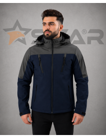 SOFT SHELL MONT - BAŞLIK ÇIRARILABİLİR. SU SOĞUK GEÇİRMEZ - LACİVERT-FÜME SOFT SHELL MONT - BAŞLIK ÇIRARILABİLİR. SU SOĞUK GEÇİRMEZ - LACİVERT-FÜME