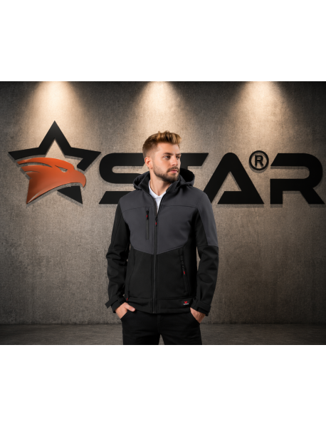 SOFT SHELL MONT - BAŞLIK ÇIRARILABİLİR. SU SOĞUK GEÇİRMEZ - SİYAH GRİ